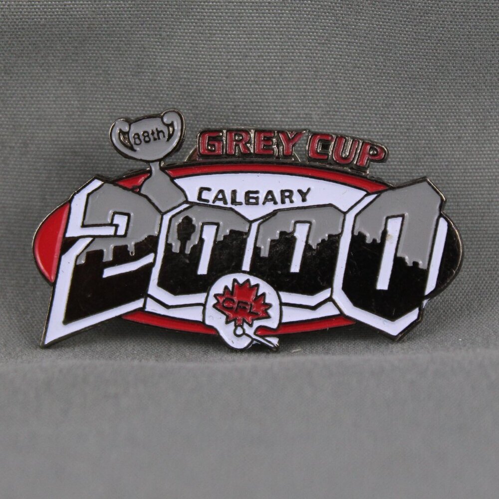 Vintage CFL Pin - Grey Cup 2000 Big Number Logo - Stamped Pin